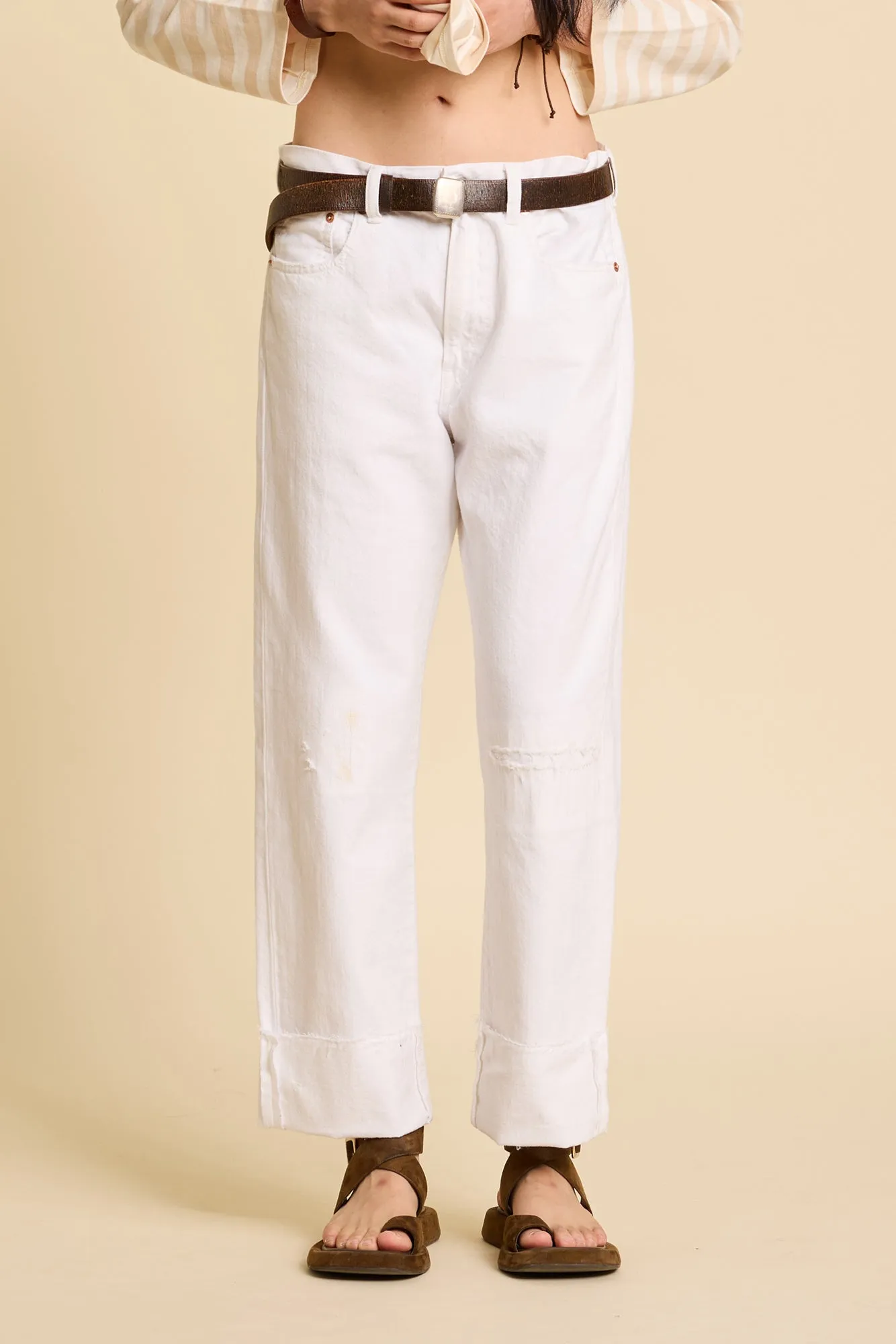 Lucy Boyfriend Jean - White