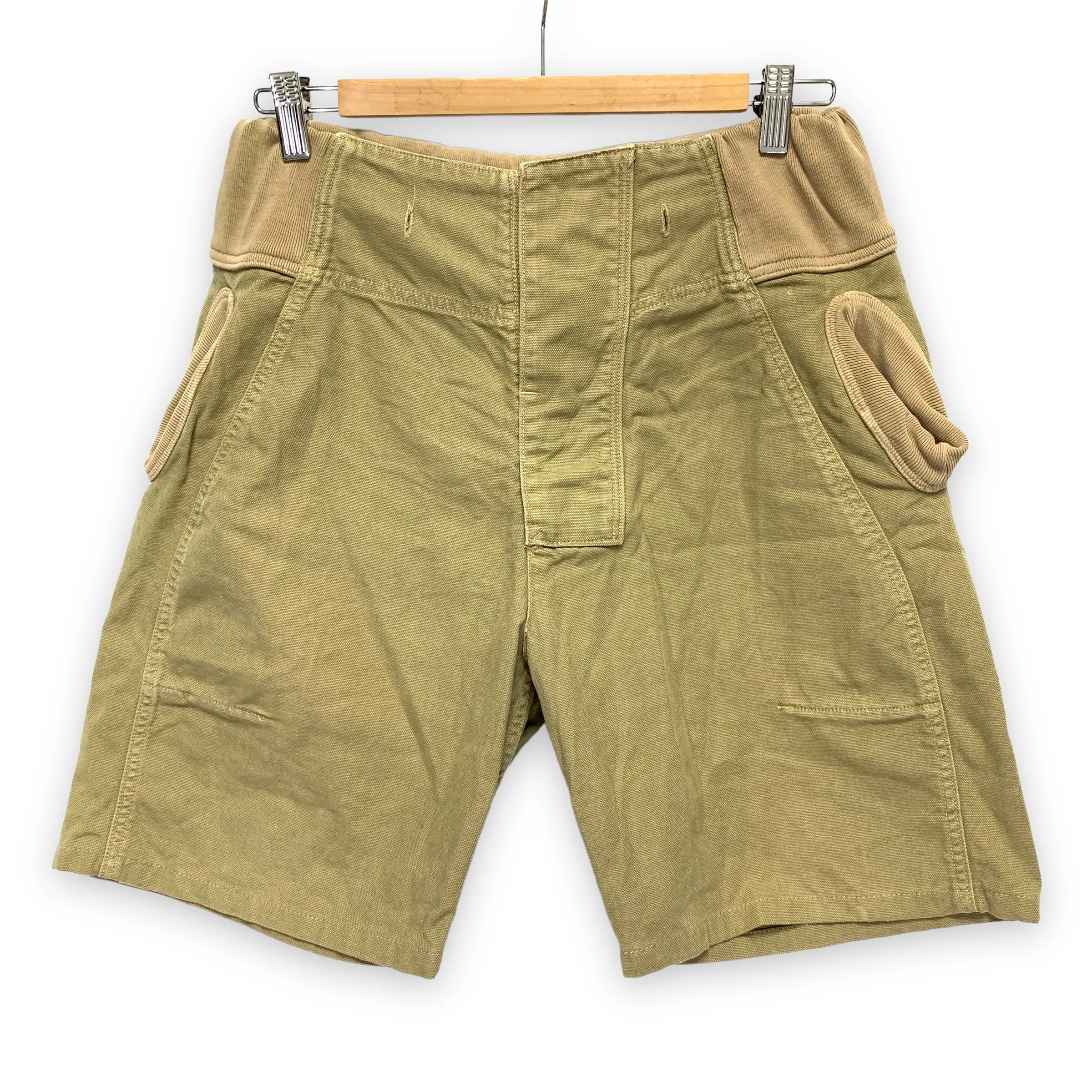 [M] Kapital Cotton Canvas Saurel Nouvelle Shorts Olive