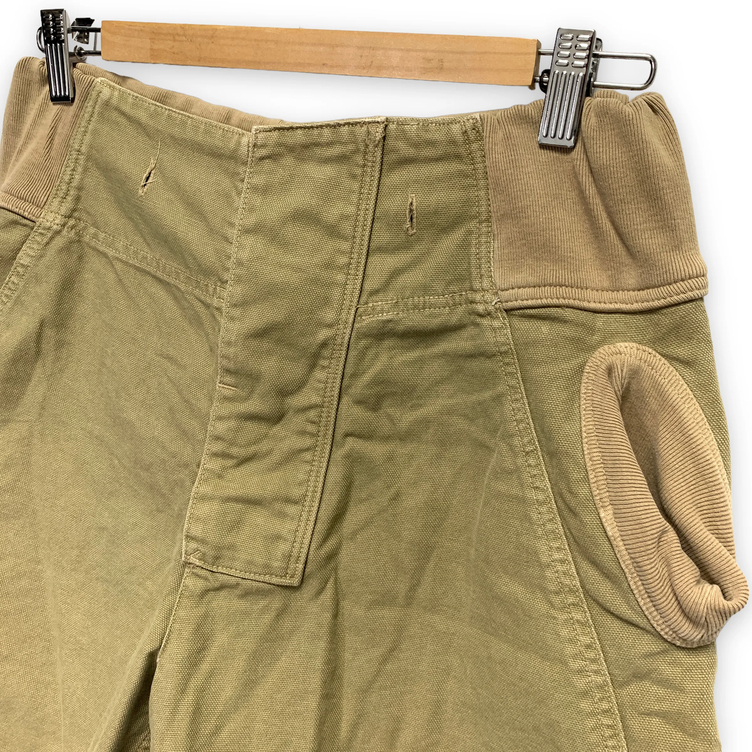 [M] Kapital Cotton Canvas Saurel Nouvelle Shorts Olive