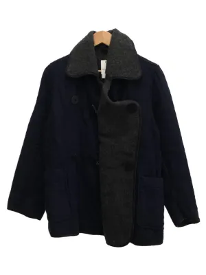 [M] Kapital Naval Wool Linen Pea Coat Navy