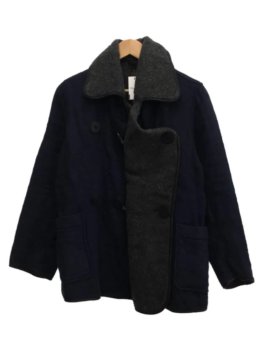 [M] Kapital Naval Wool Linen Pea Coat Navy