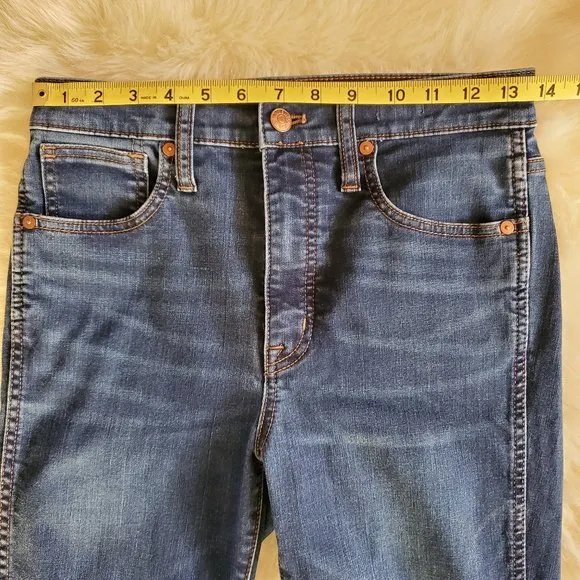 Madewell 10 Inch High Rise Skinny Jeans in Tarren Wash Thermolite Size 27