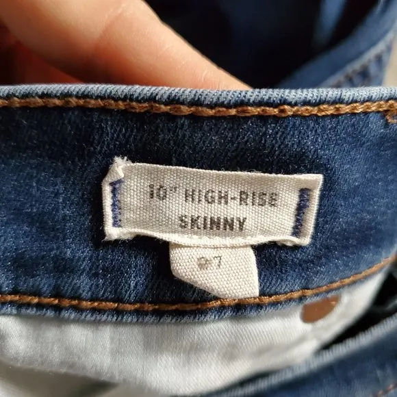 Madewell 10 Inch High Rise Skinny Jeans in Tarren Wash Thermolite Size 27