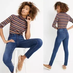 Madewell 10 Inch High Rise Skinny Jeans in Tarren Wash Thermolite Size 27