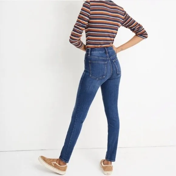 Madewell 10 Inch High Rise Skinny Jeans in Tarren Wash Thermolite Size 27