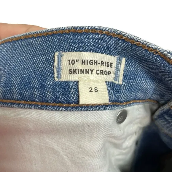 Madewell 10&quot; High-Rise Skinny Crop Jeans in Horne Wash
