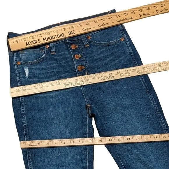 Madewell 10&quot; High-Rise Skinny Jeans button  front J7914 size 26