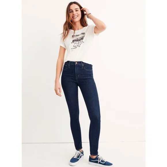 Madewell 10&quot; High Rise Skinny Jeans in Lucille Wash Size 28
