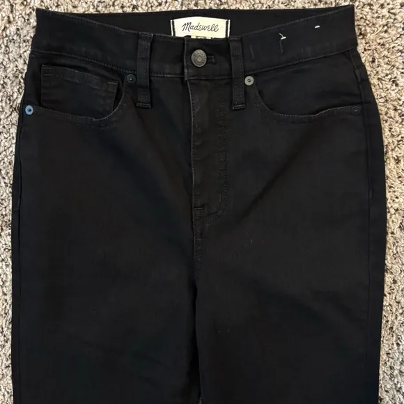 Madewell 25 Tall Skinny Flare Jeans Black Frost Wash
