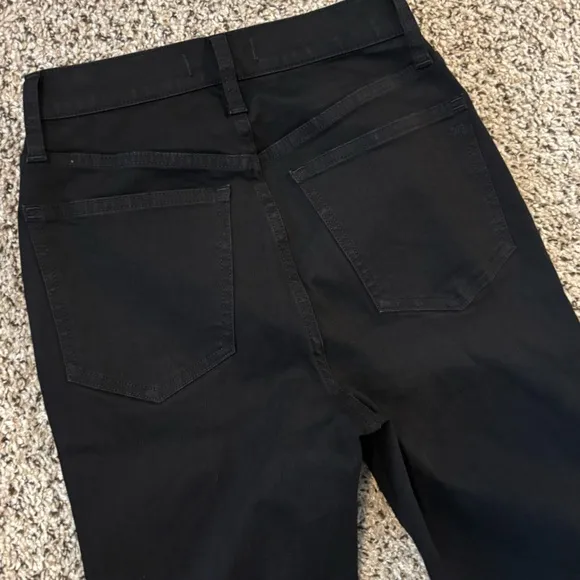 Madewell 25 Tall Skinny Flare Jeans Black Frost Wash