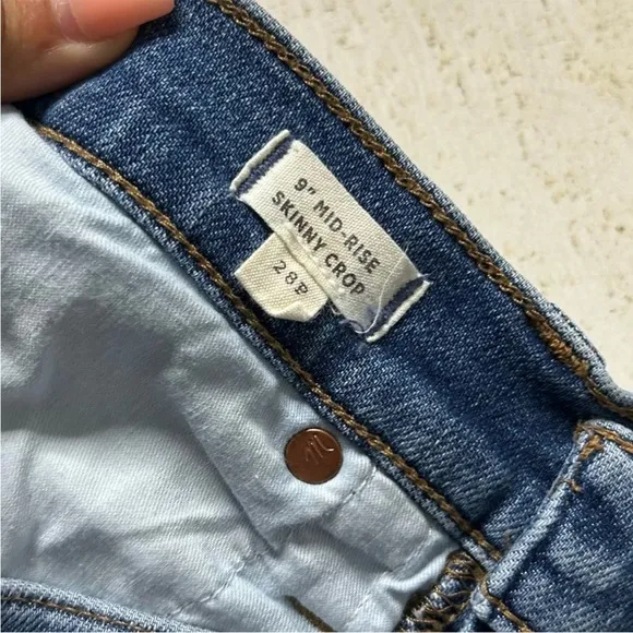 Madewell 9&quot; Mid-Rise Skinny Crop Jeans Size 28P
