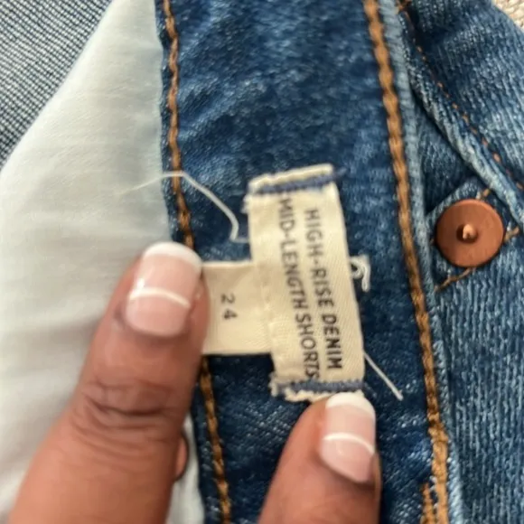 Madewell High Rise Denim Mid Length Jean Shorts Size 24