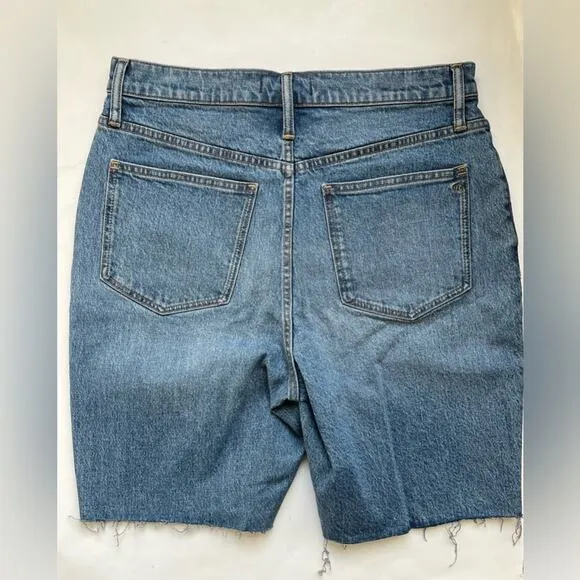 Madewell High rise long denim shorts 29 NWT