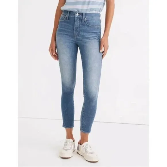 Madewell High Rise Skinny Crop Jeans in Welling Wash Size 29