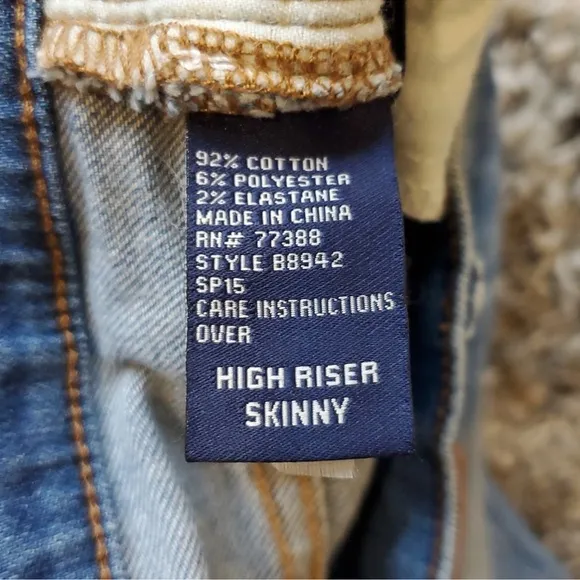 Madewell High Riser Skinny Vintage Wash Jeans Size 24