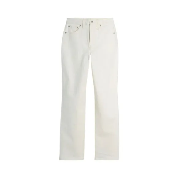 Madewell NWT The Perfect Vintage Straight High Waist Jean size 32 NI950 White