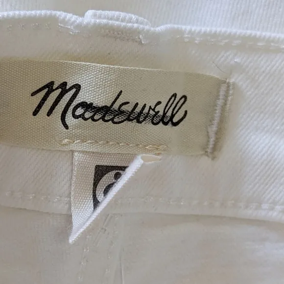 Madewell NWT The Perfect Vintage Straight High Waist Jean size 32 NI950 White