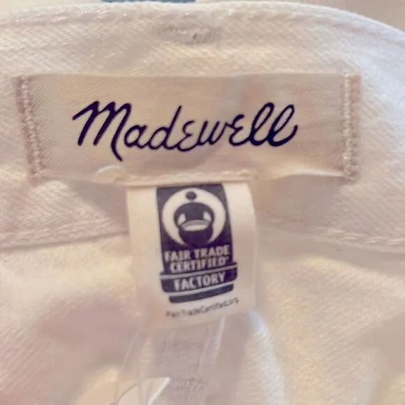 Madewell NWT The Petite Slouchy Boyjean Size 23P in Tile White