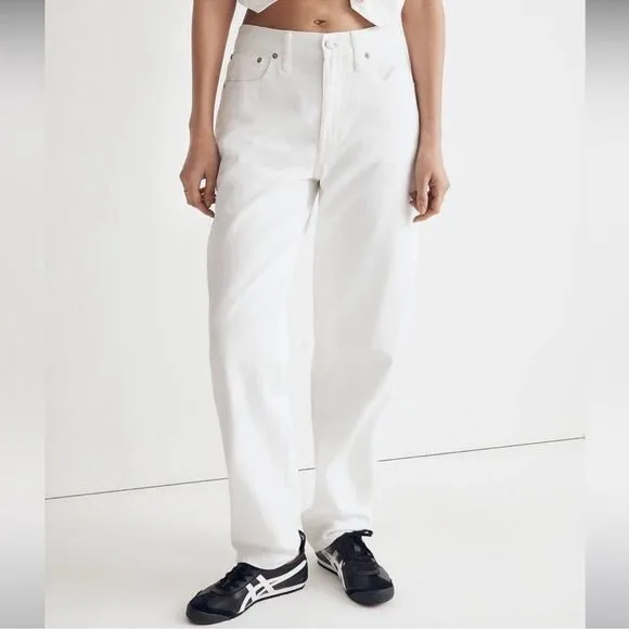 Madewell NWT The Petite Slouchy Boyjean Size 23P in Tile White