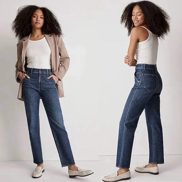 Madewell perfect vintage straight jeans western denim Stanhill wash Y2K Size 25