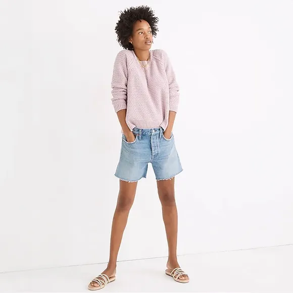 Madewell - Relaxed Mid-Length Denim Shorts in Scottsburg Wash