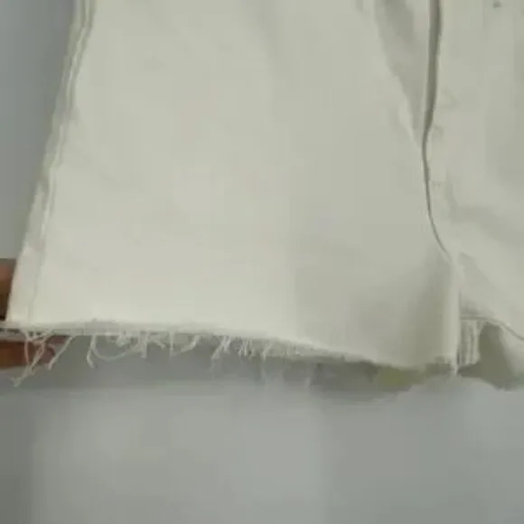 Madewell Relaxed White Denim Shorts Size 29 NWOT 100% Cotton