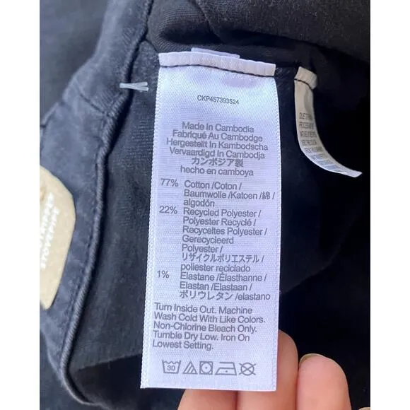 Madewell Roadtripper Stovepipe in Ash Black plus size 26W