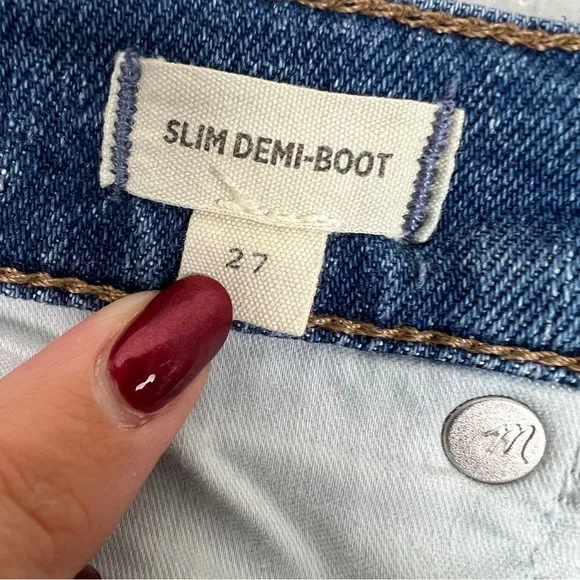 Madewell Slim Demi-Boot Jeans, Enright Wash 27 - Straight Leg, Classiccore