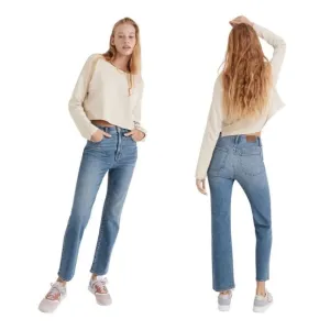 Madewell Slim Demi-Boot Jeans, Enright Wash 27 - Straight Leg, Classiccore