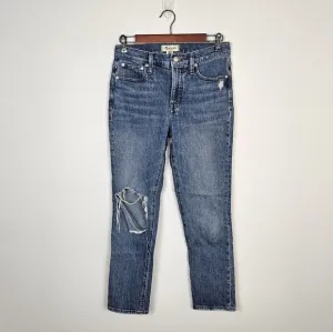 Madewell The Mid-Rise Perfect Vintage Jean in Ainsdale Wash: Knee-Rip Edition 26