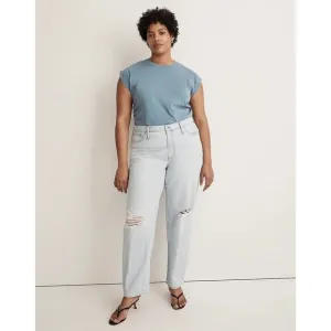 Madewell The Slouchy Boyjean W.Rips NWT Size32 lightblue 100% cotton lightweight