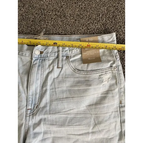 Madewell The Slouchy Boyjean W.Rips NWT Size32 lightblue 100% cotton lightweight