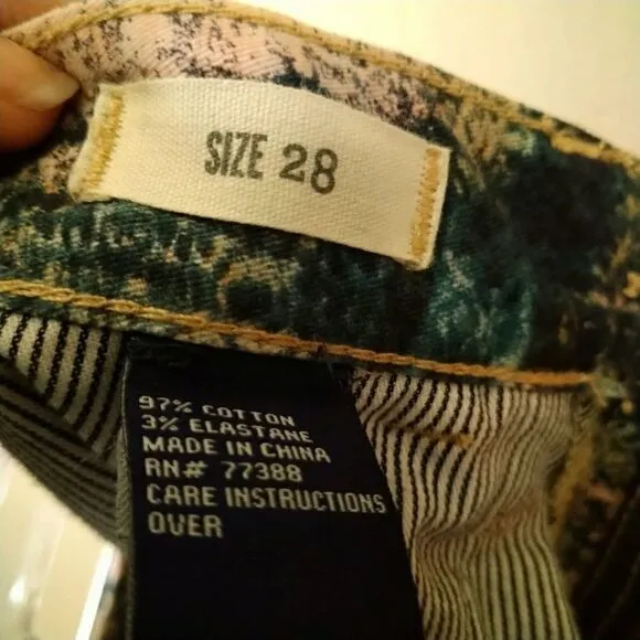 Madewell Skinny Jeans Snakeskin Print, Size 28