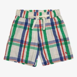 Madras Checks Woven Bermuda Shorts by Bobo Choses *LAST PIECE 8 years*
