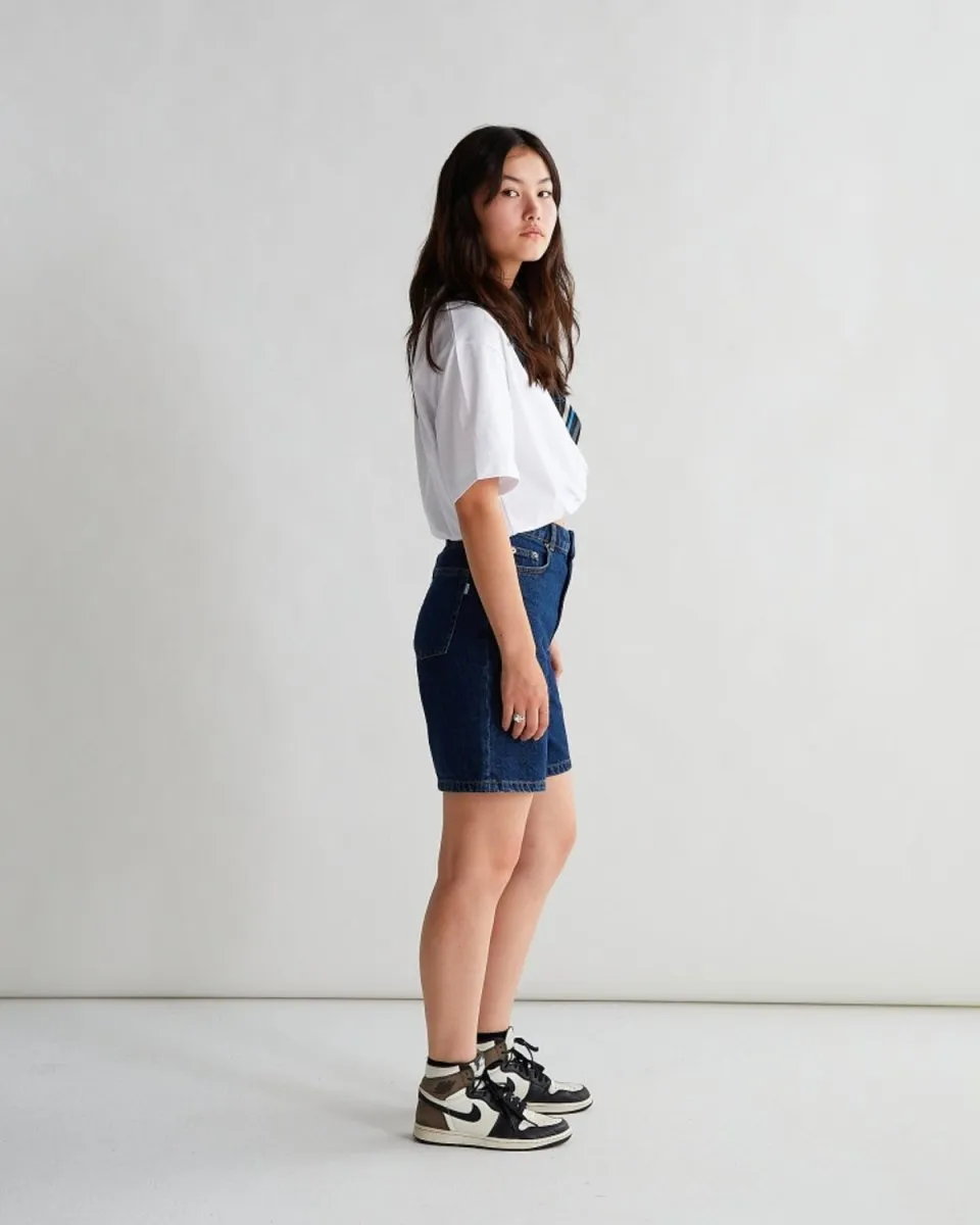 Maggie 90s Rinse Shorts - Blue