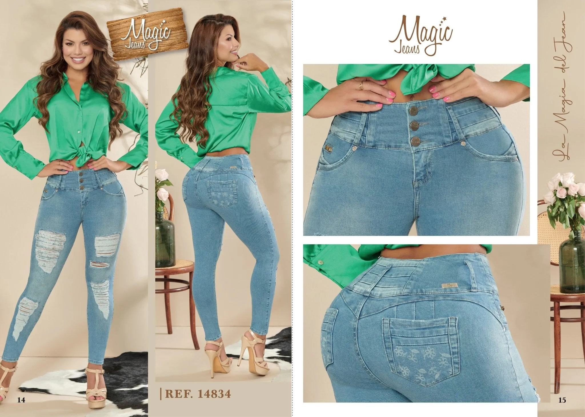 Magic Jeans 14834 100% Authentic Colombian Push Up Jeans