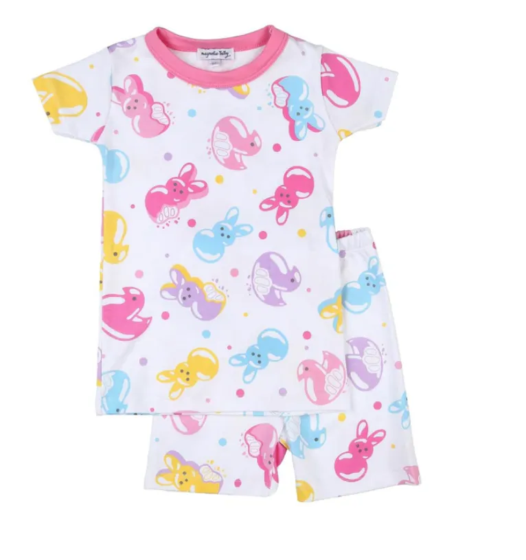 Magnolia Baby Blue Peeps Short Pajamas Set