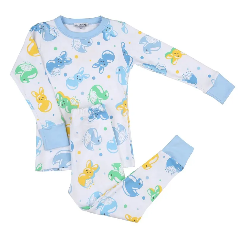 Magnolia Baby Blue Peeps Short Pajamas Set