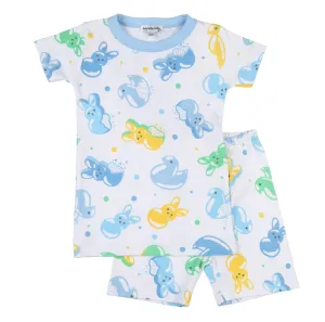 Magnolia Baby Blue Peeps Short Pajamas Set