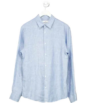 M&S Blue Regular Fit Pure Linen Shirt UK S