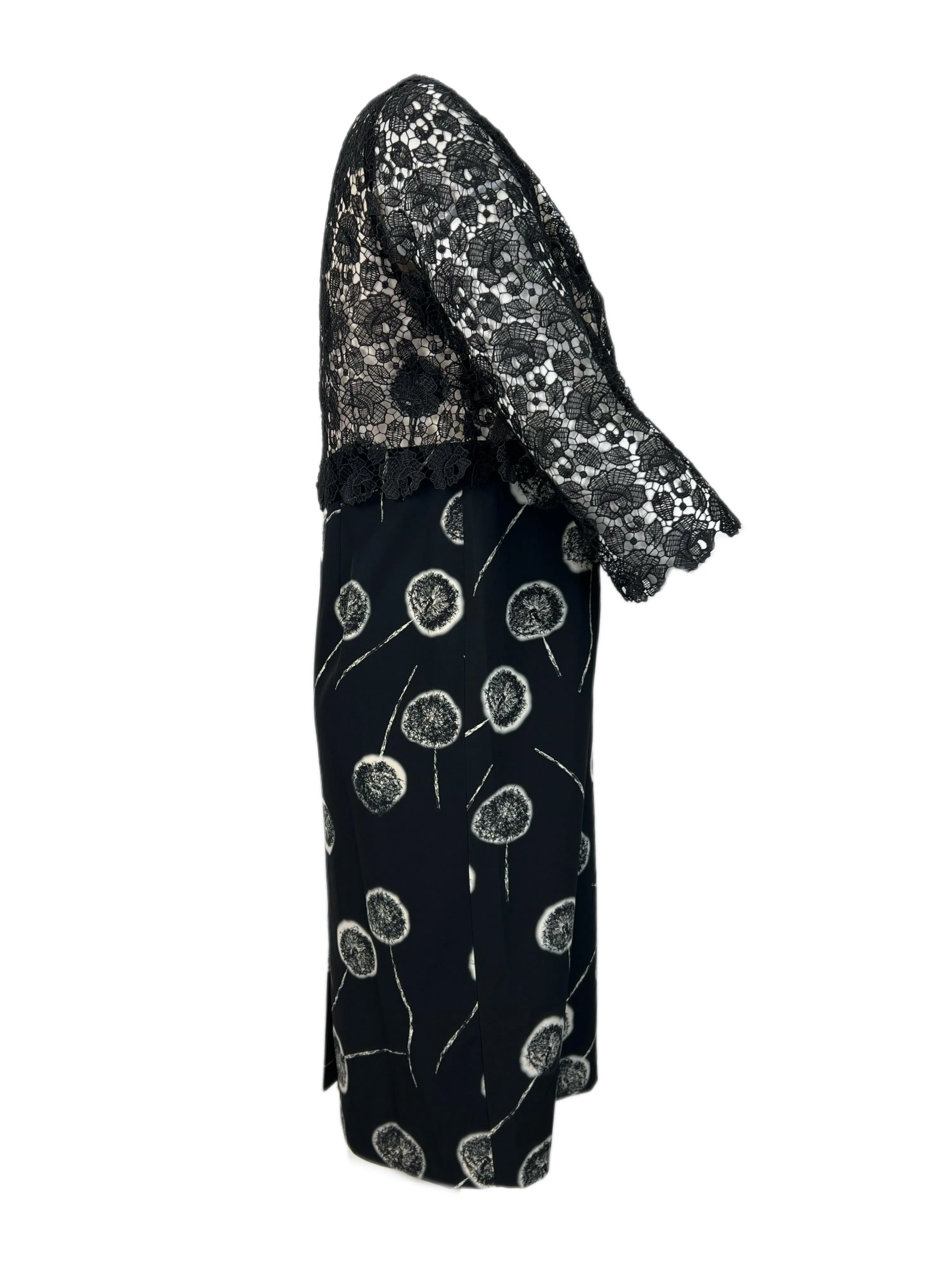 Marina Rinaldi Women's Nero Dalmata Lace Shift Dress NWT