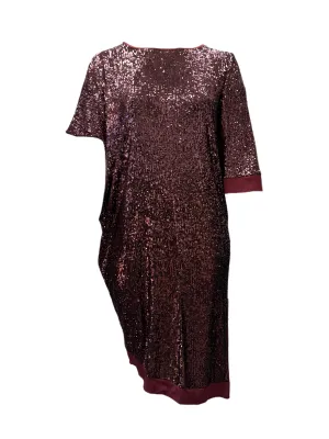 Marina Rinaldi Women's Red Drappo Shift Dress NWT