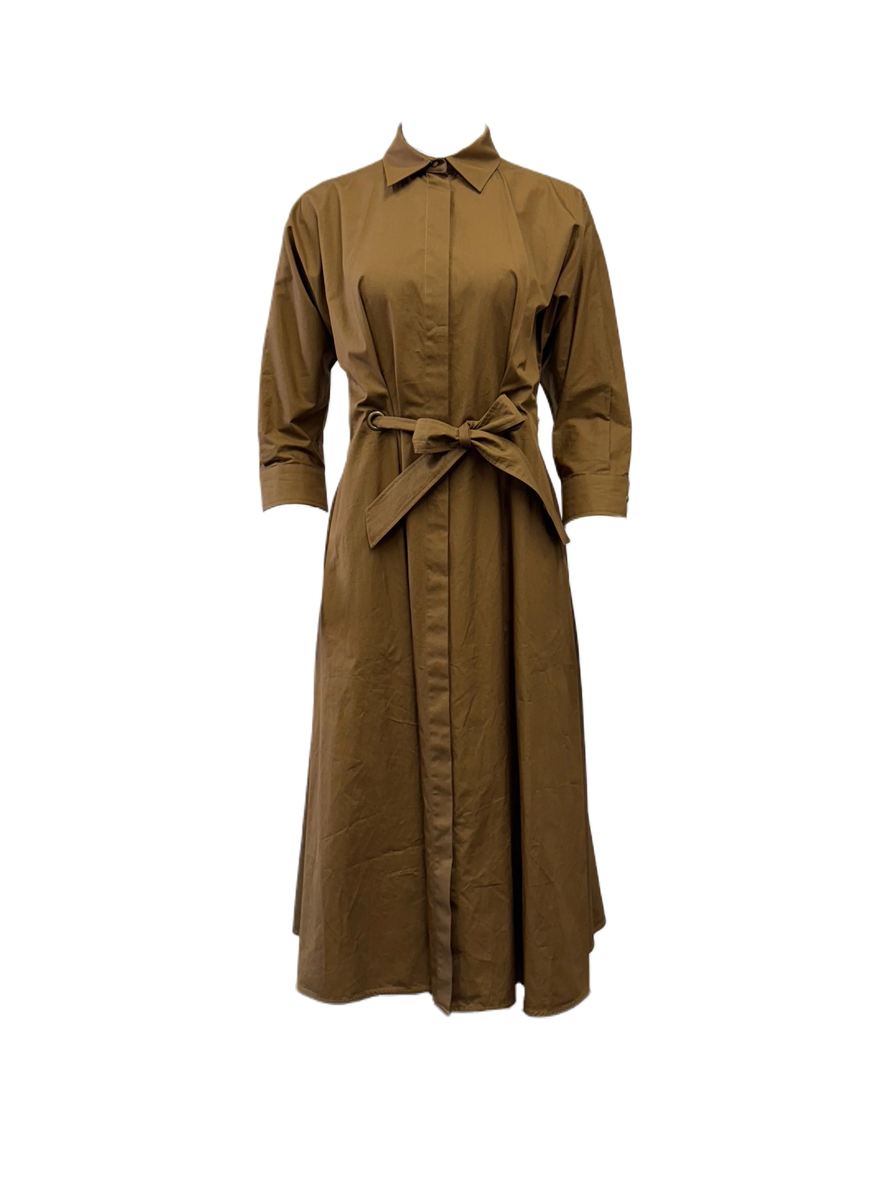 Max Mara Women's Bronze Flavio Button Closure Shift Dress NWT
