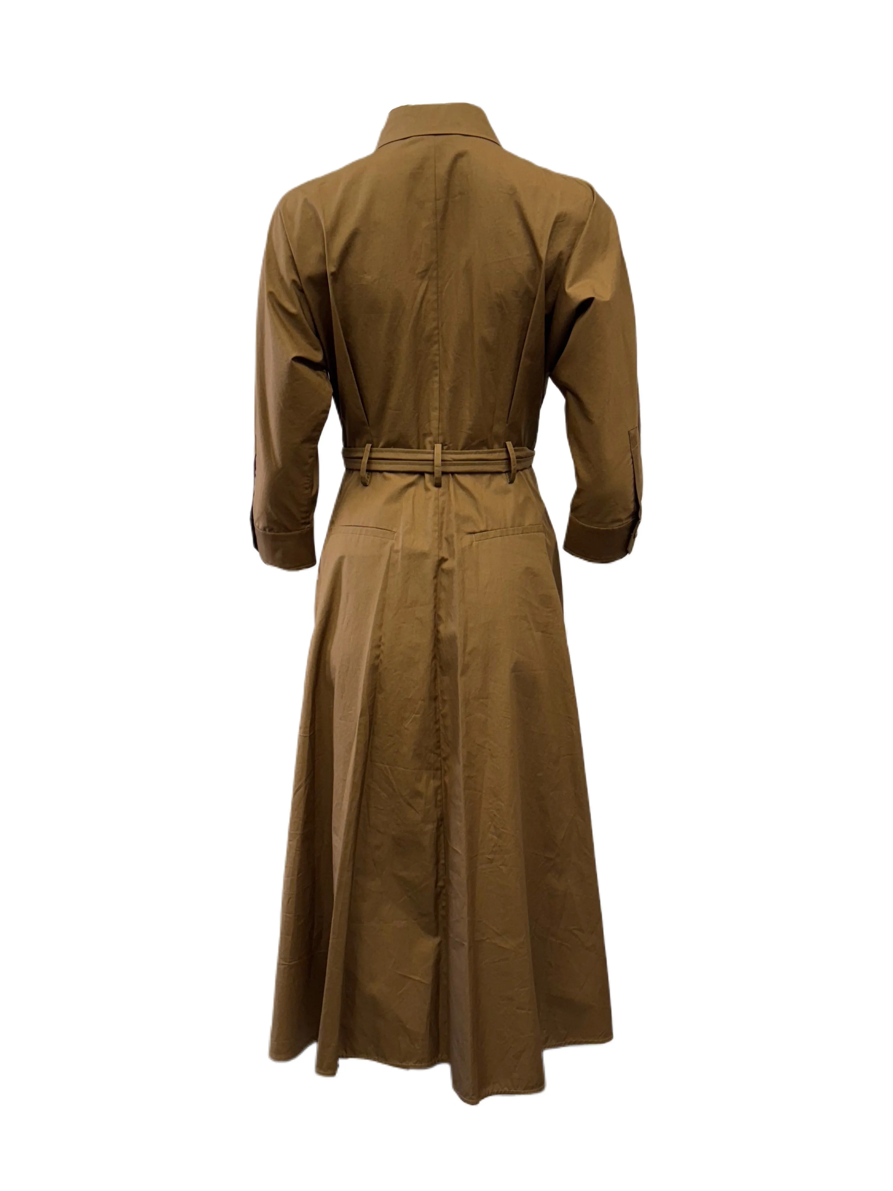 Max Mara Women's Bronze Flavio Button Closure Shift Dress NWT