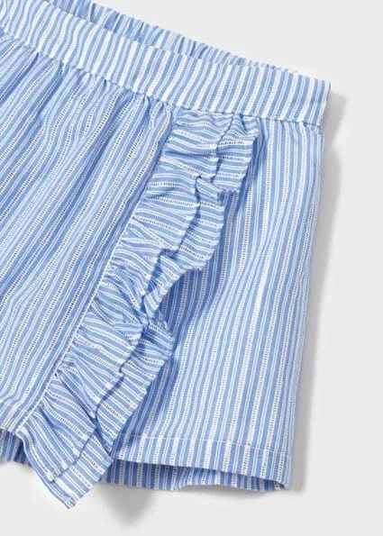 Mayoral blue and white striped shorts
