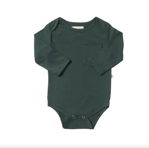 Me & Henry Solid Green Tellico Onesie