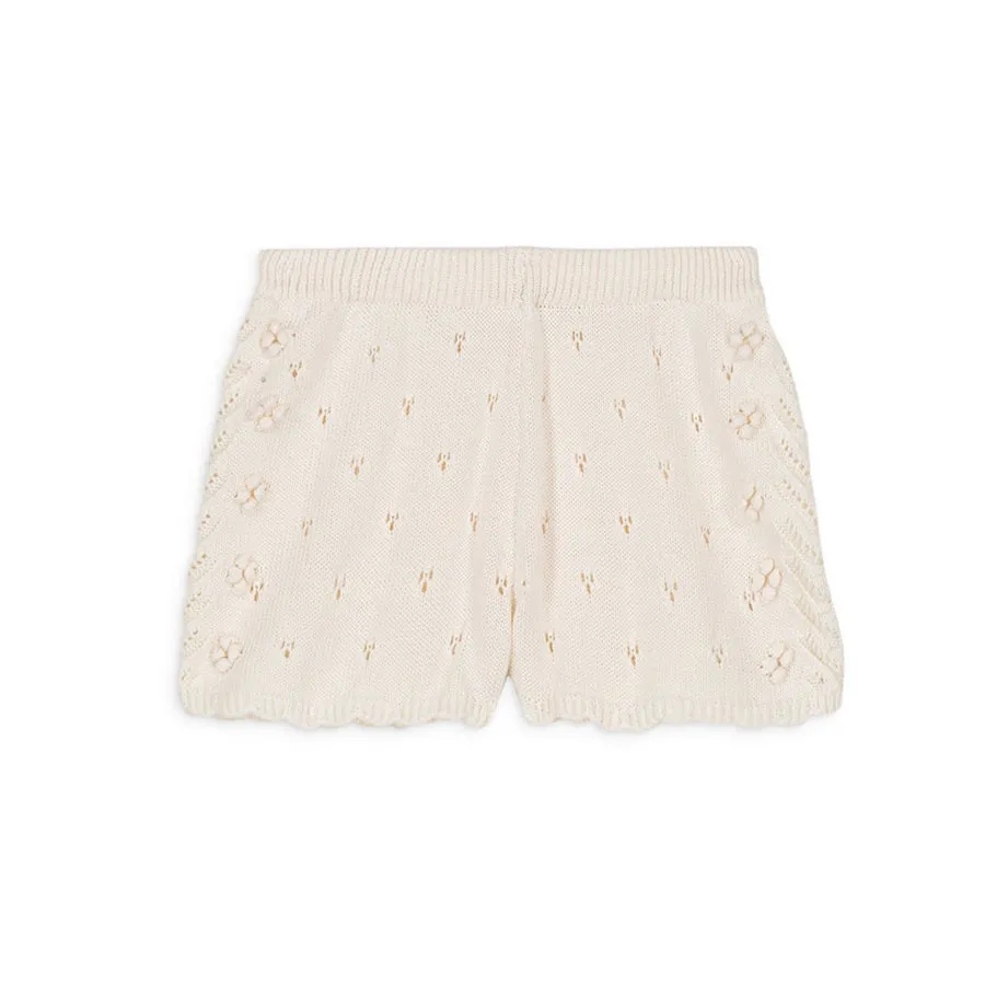 Mekyla Cream Knitted Short