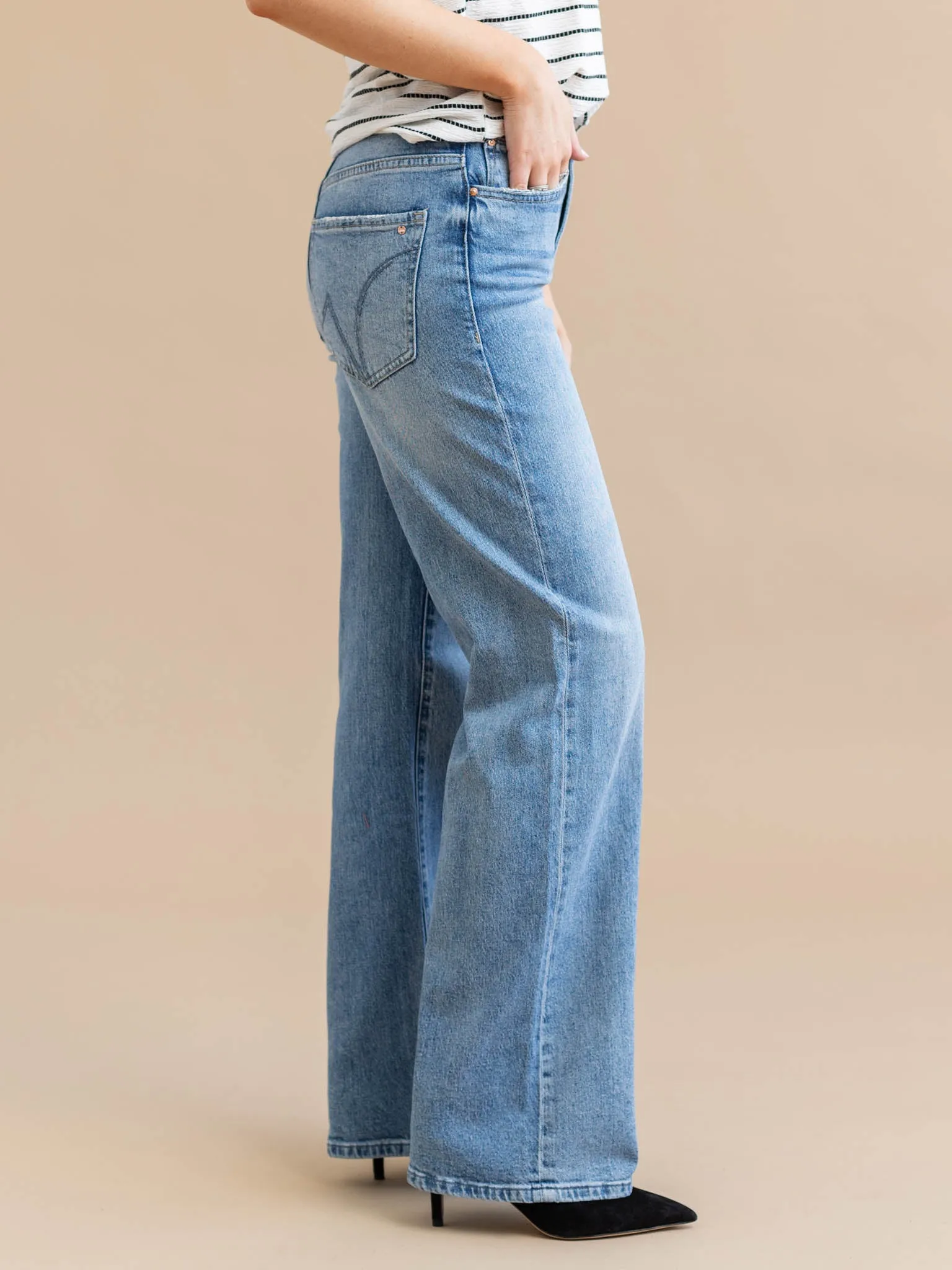 MICA Penn Blue Super High Rise Wide Leg