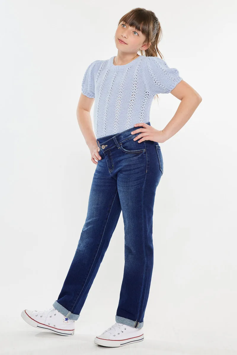 Milly Mid Rise Straight Kids Jeans