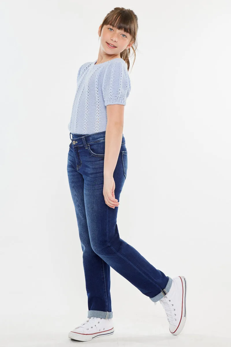 Milly Mid Rise Straight Kids Jeans